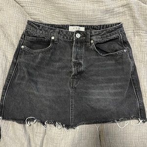 Black denim skirt - Free People - very gently worn